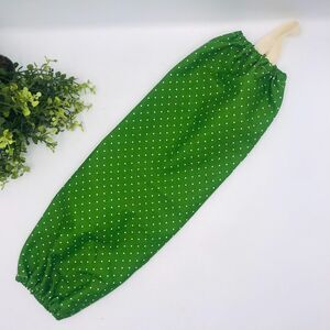 Grocery Bag Holder: Plastic Bag Organizer, Green Dots